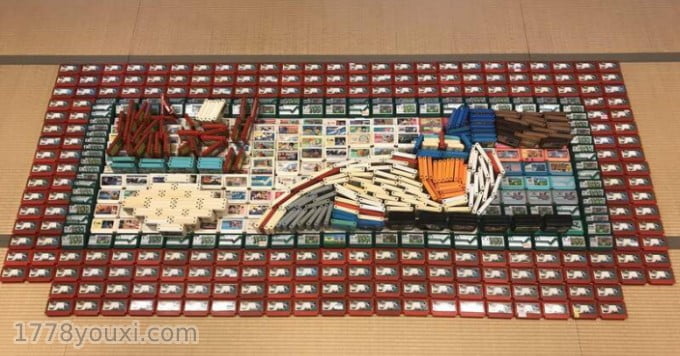 4256盒任天堂卡带拼图创作打破吉尼斯世界纪录!日本收藏家创造另类成就 4256盒任天堂卡带拼图创作打破吉尼斯世界纪录!日本收藏家创造另类成就