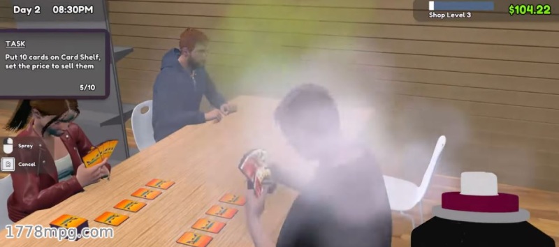 在TCG卡牌商店模拟器对发臭的客人使用除臭喷雾 在TCG卡牌商店模拟器对发臭的客人使用除臭喷雾